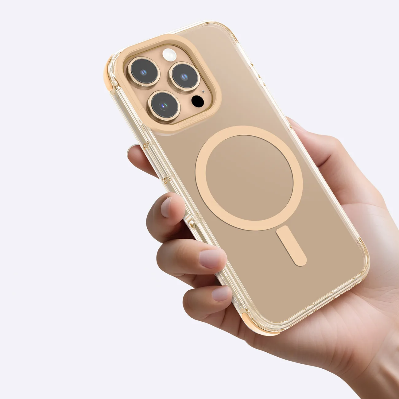 Etui silikonowe pokrowiec do iPhone 16 Pro Max Omni Mag Case - różowe złoto 5