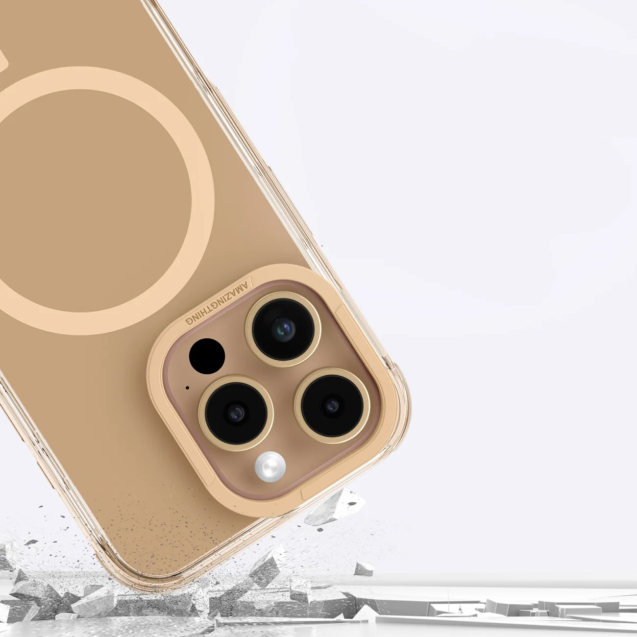 Etui silikonowe pokrowiec do iPhone 16 Pro Max Omni Mag Case - różowe złoto 9