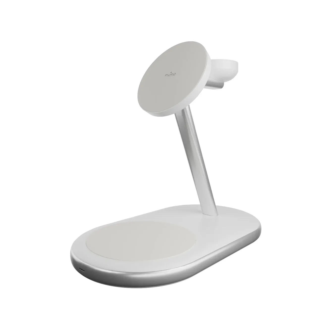 Ładowarka bezprzewodowa 3w1 do telefonu smartwatcha słuchawek Qi2 MagSafe - biała 2