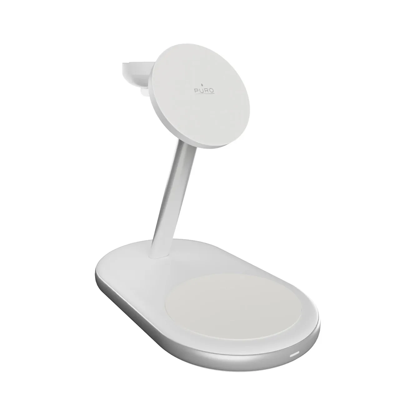 Ładowarka bezprzewodowa 3w1 do telefonu smartwatcha słuchawek Qi2 MagSafe - biała 4