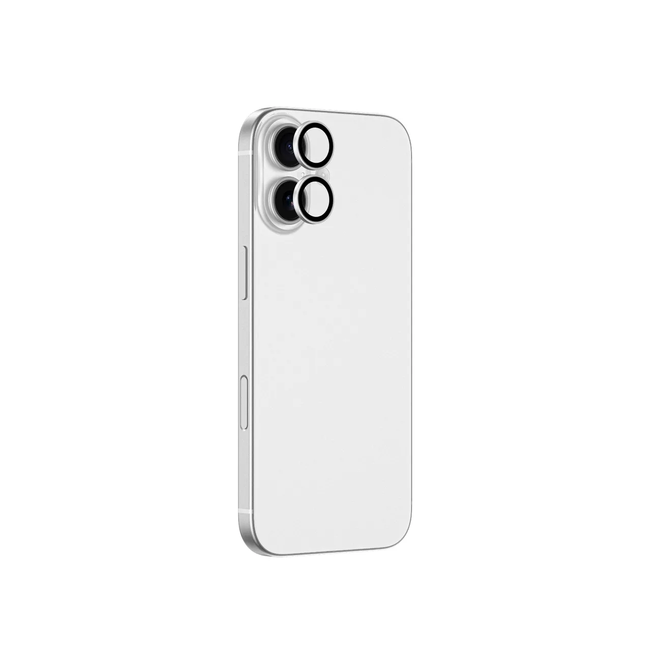 Szkło na aparat do iPhone 17 ze srebrną ramką aluminiową Lens Glass 2