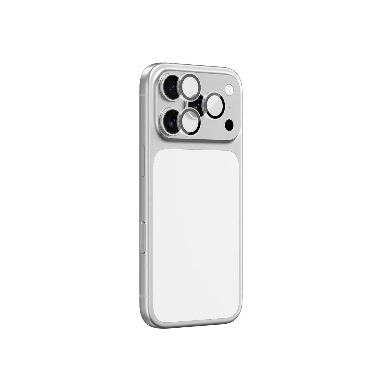 Sticlă pentru camera iPhone 17 Pro / Pro Max cu ramă din aluminiu negru Sticlă pentru lentilă 2