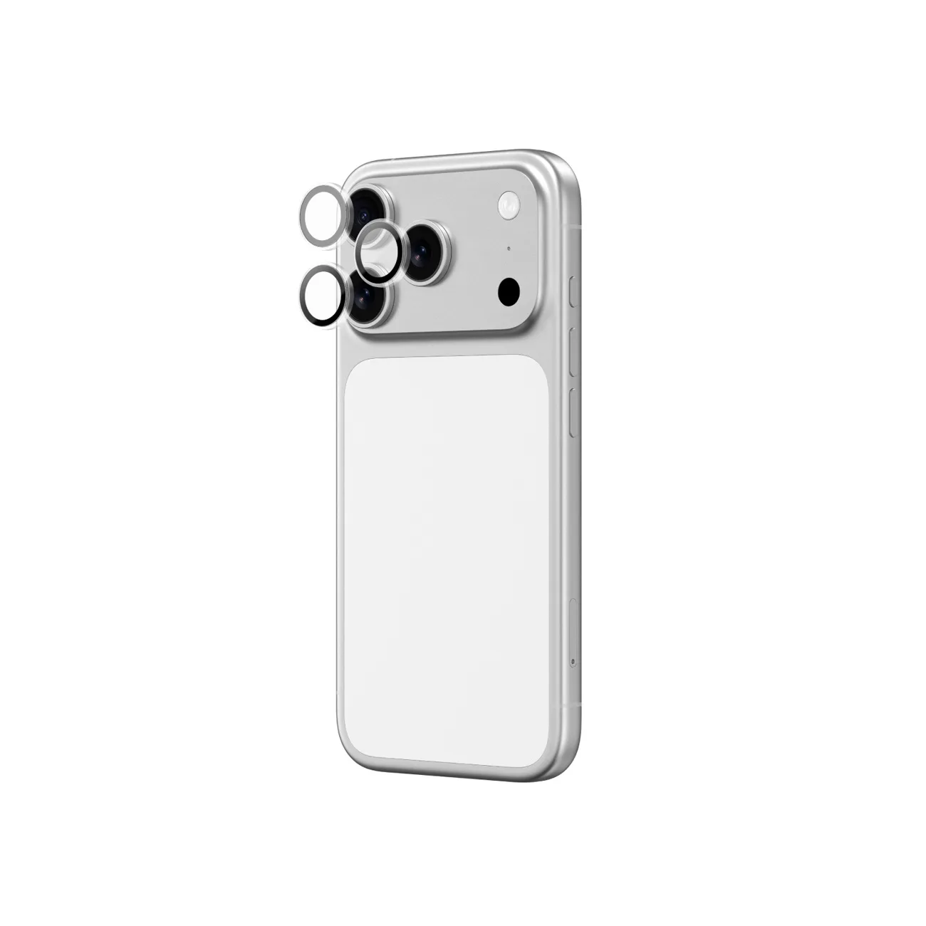 Sticlă pentru camera iPhone 17 Pro / Pro Max cu ramă din aluminiu negru Sticlă pentru lentilă 3