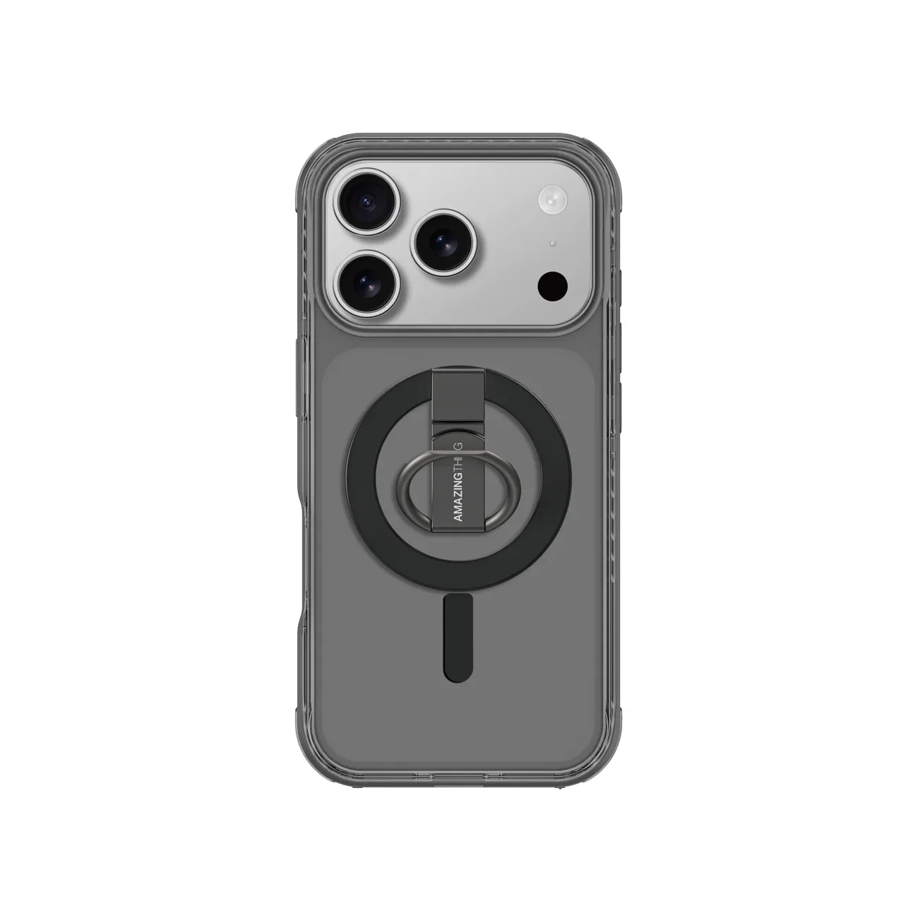 Set inel Titan Pro Grip pentru iPhone 17 Pro Max cu carcasă MagSafe - Negru Set inel Titan Pro Grip pentru iPhone 17 Pro Max cu carcasă MagSafe - Negru