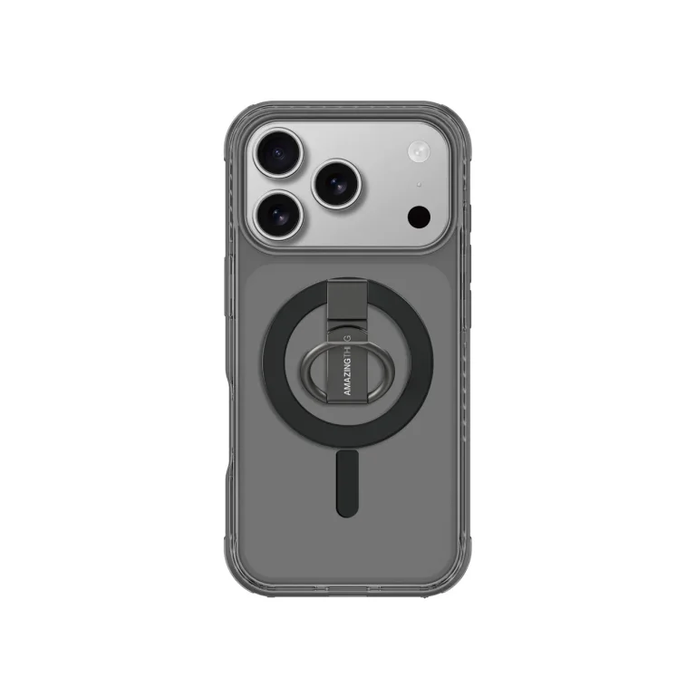 iPhone 17 Pro Max Titan Pro Grip Ring Set MagSafe tok – fekete