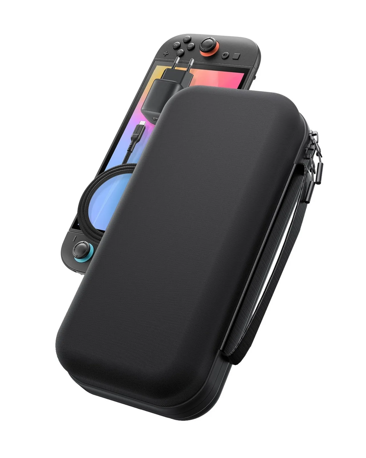 Etui ochronne futerał na konsolę Nintendo Switch 2 i akcesoria - czarne 5