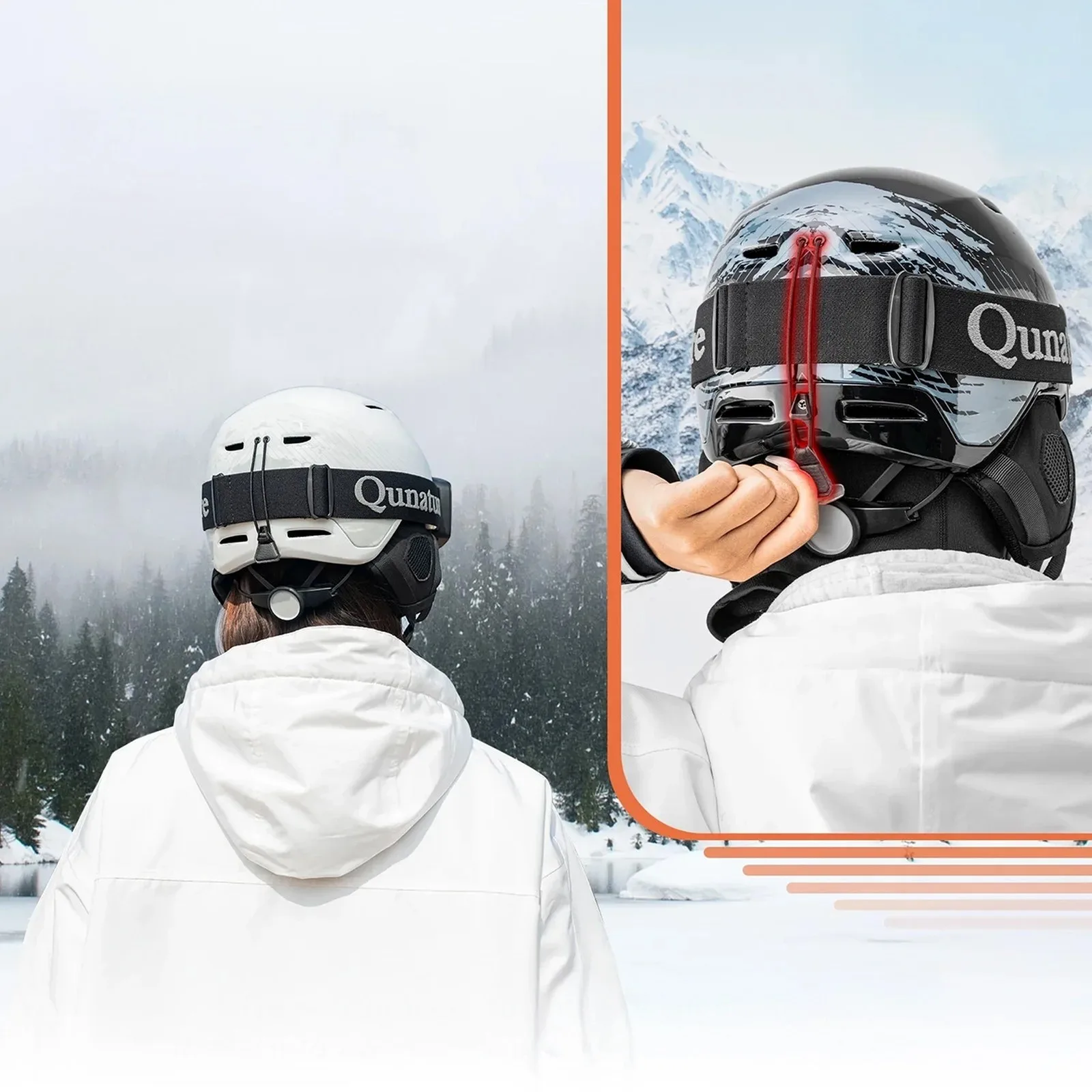 Ski- und Snowboardhelm mit Ohrpolstern, Größe L – weiß 3
