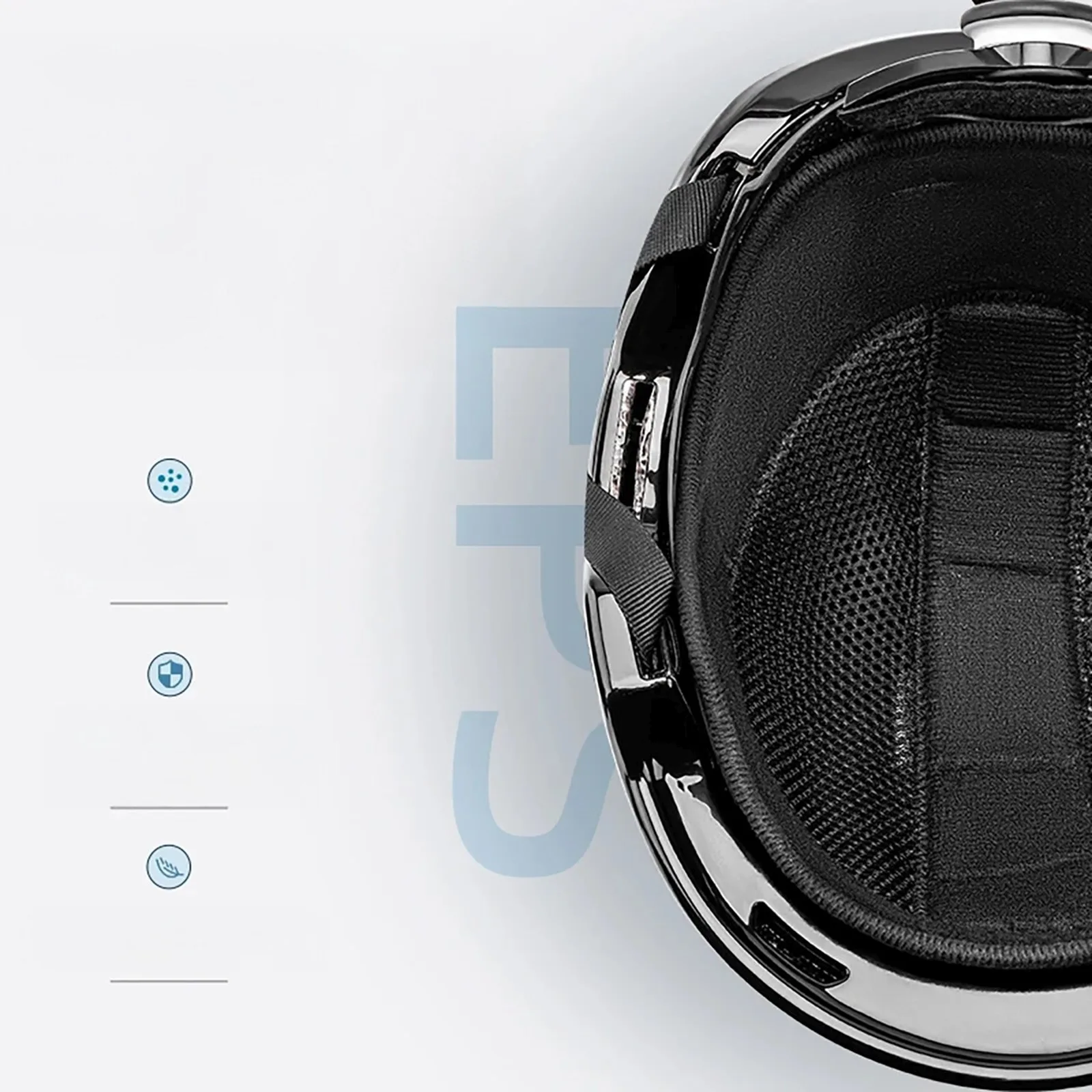 Ski- und Snowboardhelm mit Ohrpolstern, Größe L – weiß 4