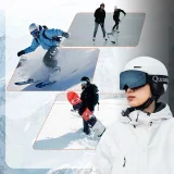 Sí- és snowboard sisak fülpárnákkal, L méret - fehér 5