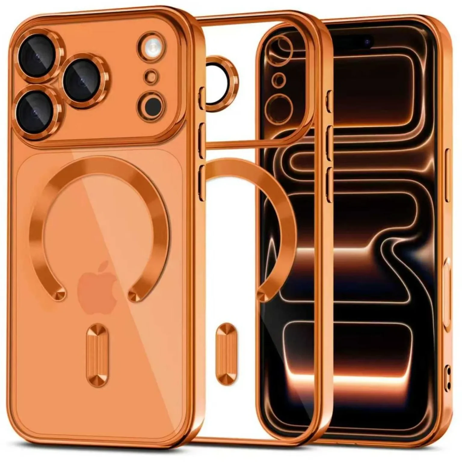 MagFlex MagSafe Case for iPhone 17 Pro - Transparent-Orange MagFlex MagSafe Case for iPhone 17 Pro - Transparent-Orange