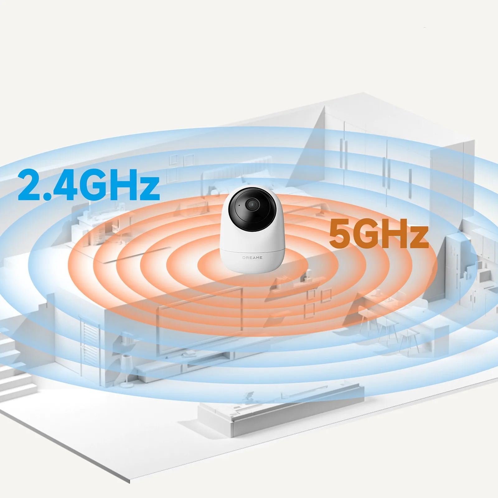1080p IR Wi-Fi Bluetooth vnútorná bezpečnostná kamera – biela 4