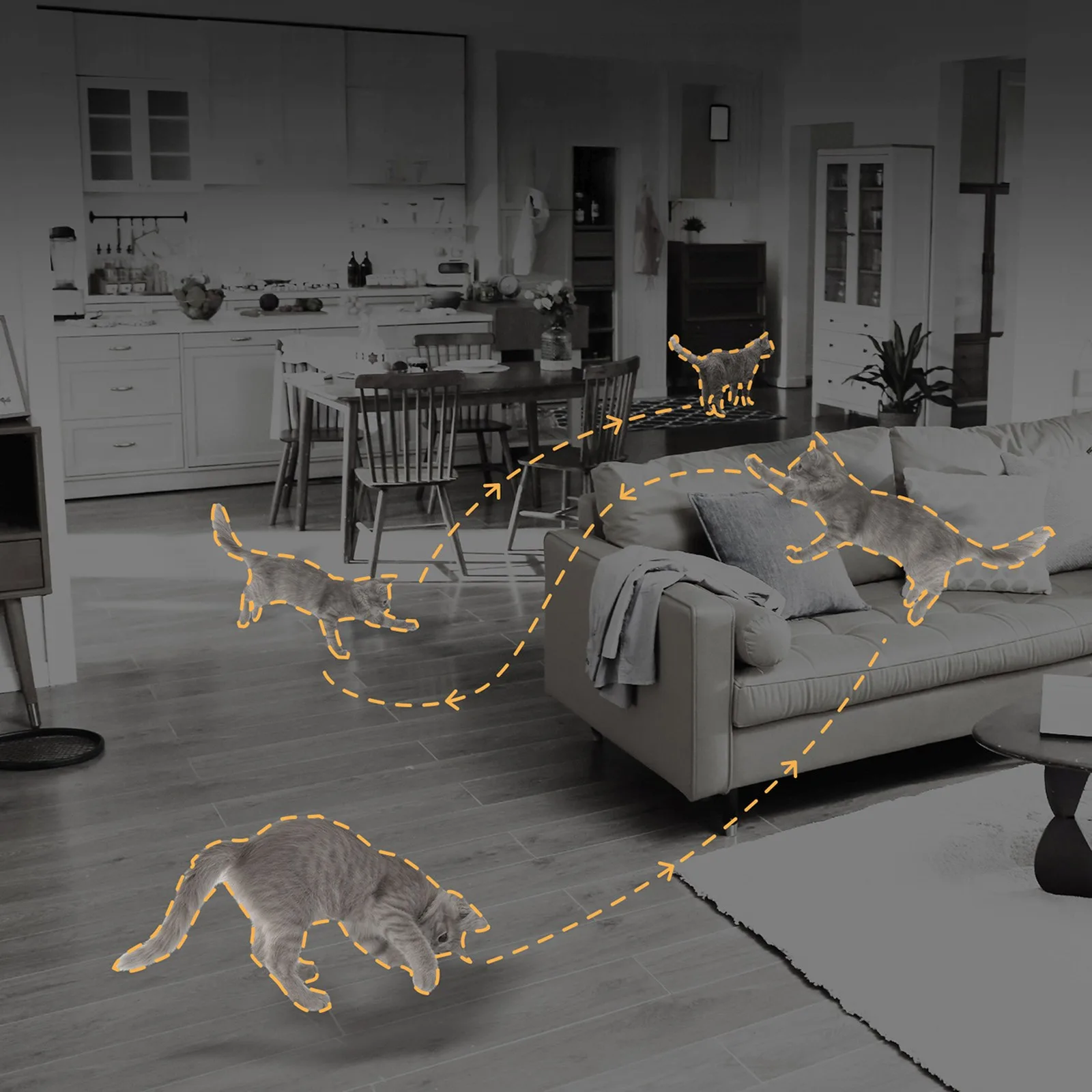 1080p IR Wi-Fi Bluetooth vnútorná bezpečnostná kamera – biela 5