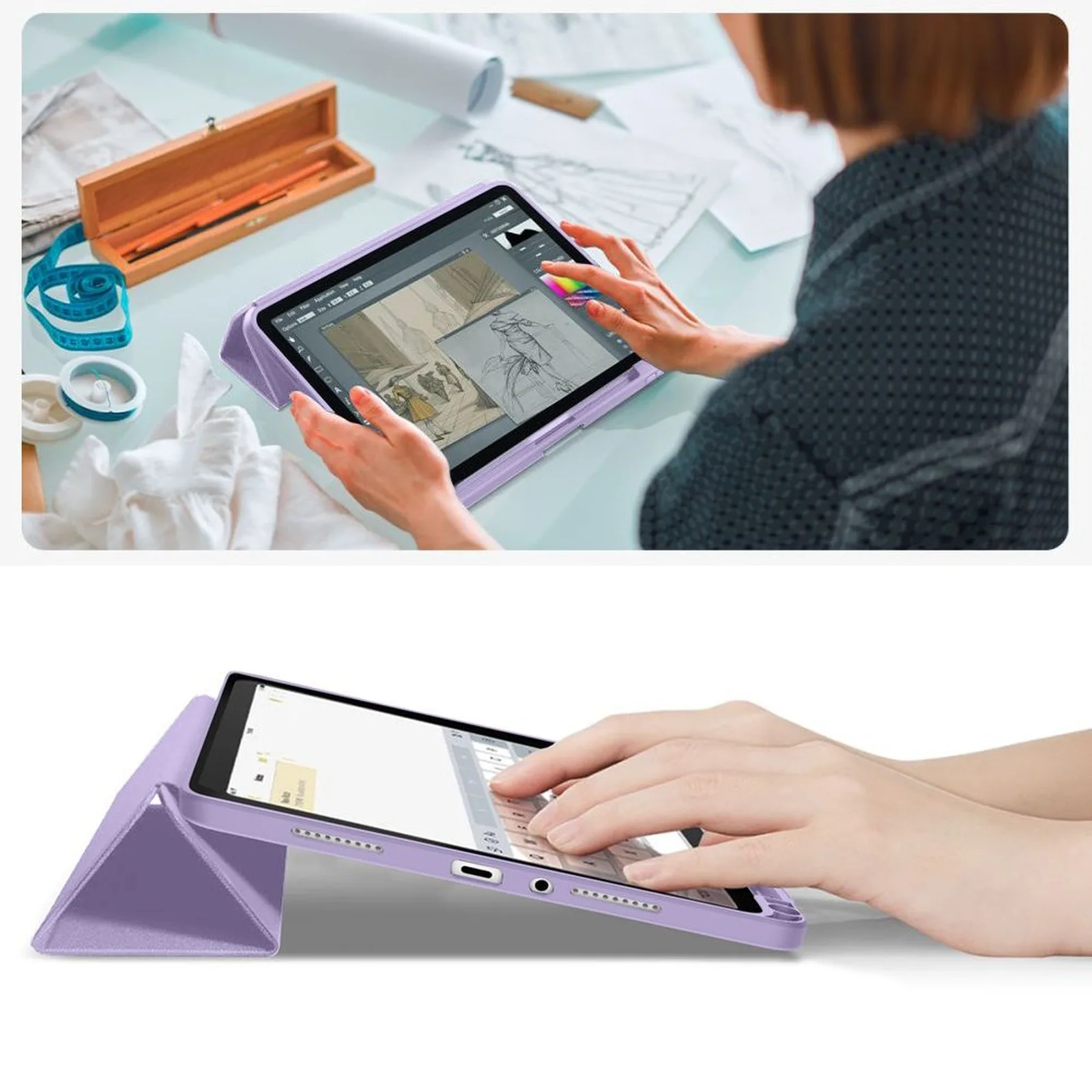 Xiaomi Redmi Pad 2 11.0 SmartCase Stiftetui – lila 10