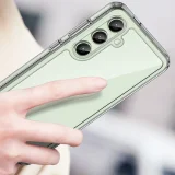 Silikónové puzdro s gélovým rámom pre Samsung Galaxy S24 FE Outer Space Case – priehľadné 4