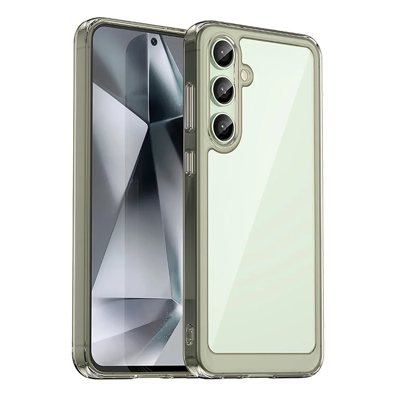 Carcasă din silicon cu cadru din gel pentru Samsung Galaxy S24 FE Outer Space Case - transparent-negru Carcasă din silicon cu cadru din gel pentru Samsung Galaxy S24 FE Outer Space Case - transparent-negru