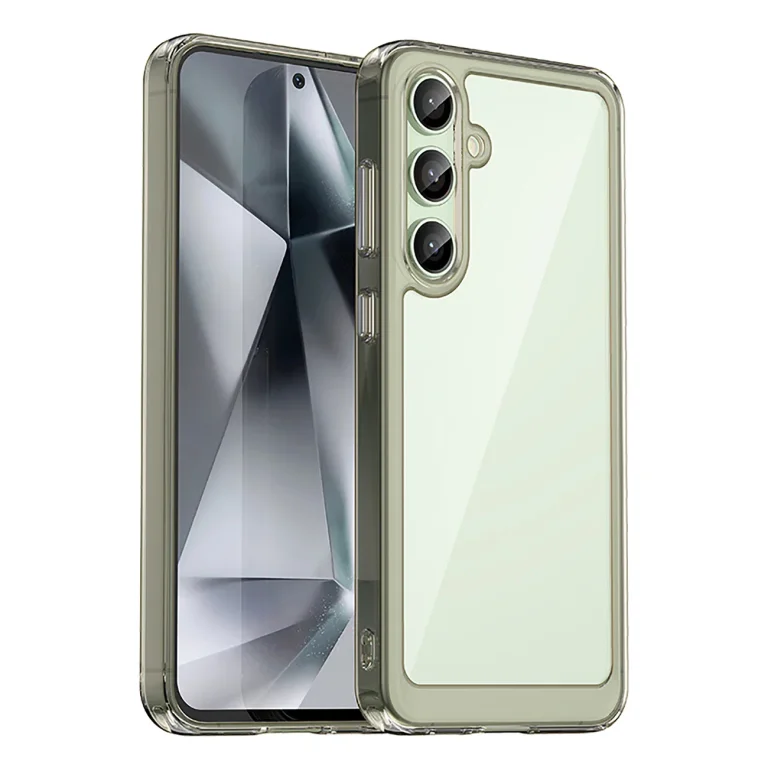 Szilikon tok zselés kerettel Samsung Galaxy S24 FE Outer Space tok - átlátszó-fekete