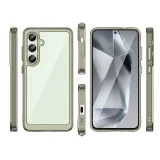 Carcasă din silicon cu cadru din gel pentru Samsung Galaxy S24 FE Outer Space Case - transparent-negru 2