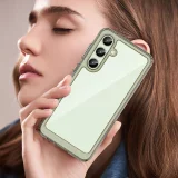 Carcasă din silicon cu cadru din gel pentru Samsung Galaxy S24 FE Outer Space Case - transparent-negru 5