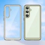 Carcasă din silicon cu cadru din gel pentru Samsung Galaxy S24 FE Outer Space Case - transparent-negru 6