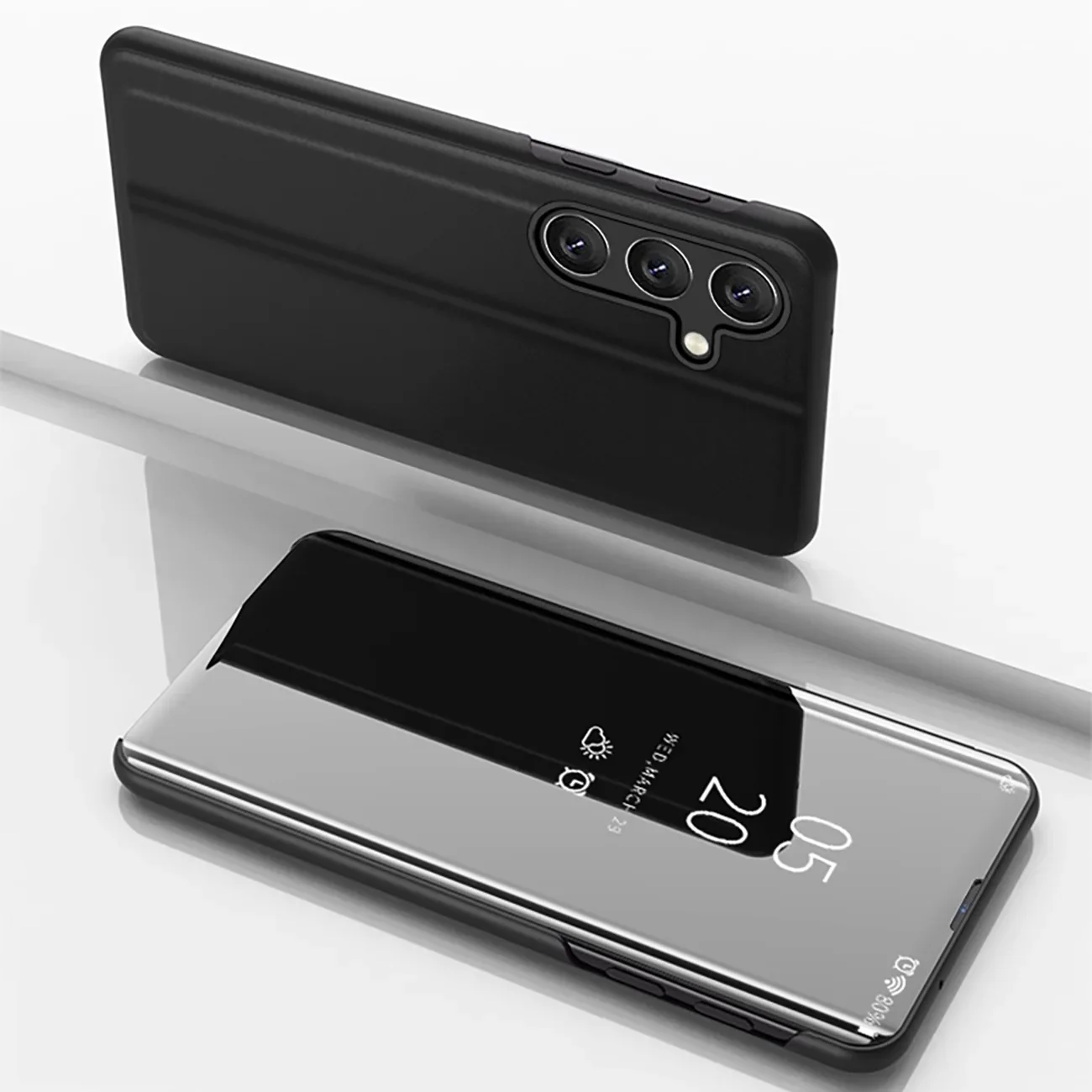 Etui pokrowiec z klapką do Samsung Galaxy A36 Clear View Case - czarny