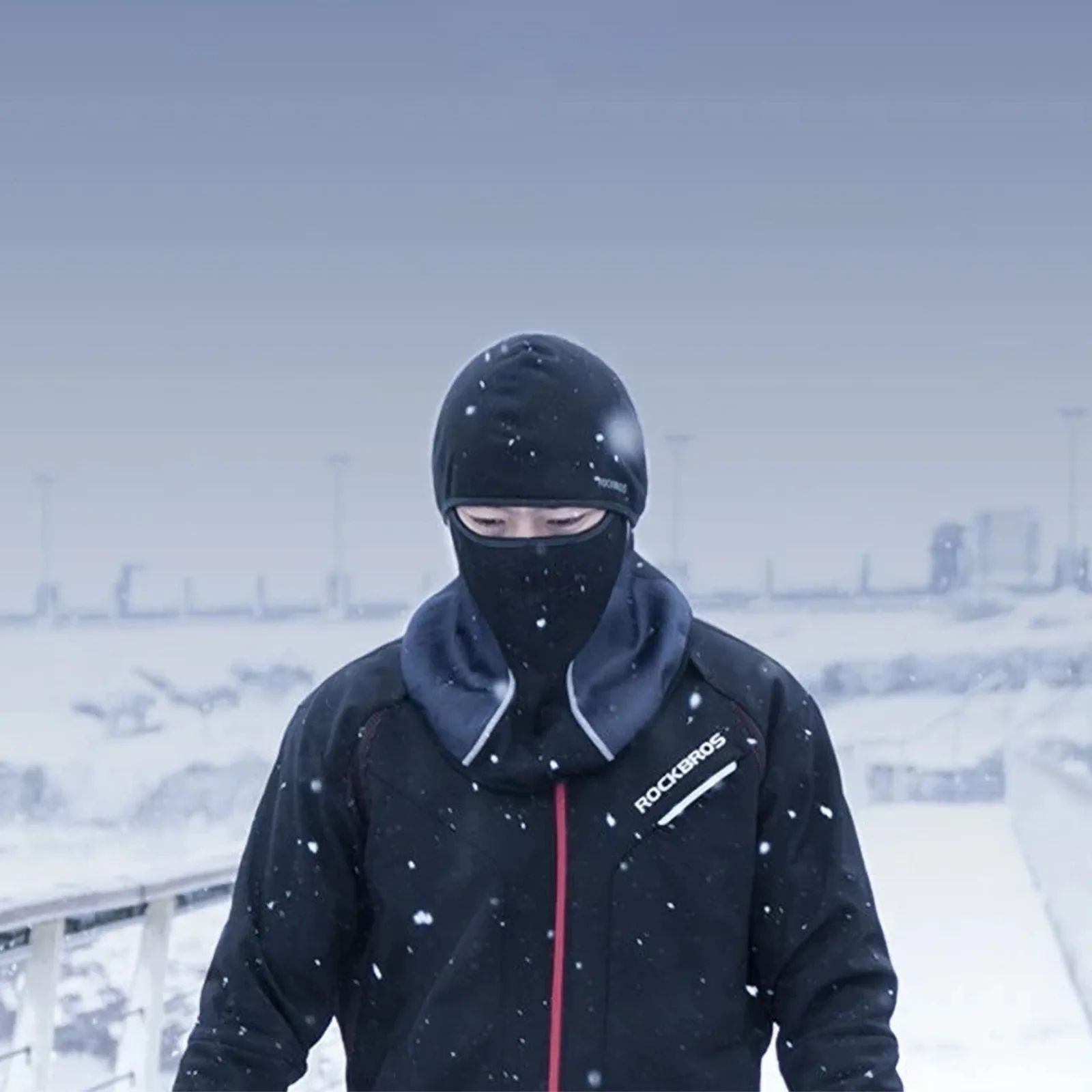 Kerékpáros balaclava, egy méret mindenkinek - fekete 5
