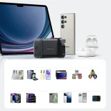 Váltakozó áramú töltő kábellel, brit csatlakozó, USB-C, 25W, 1m - fekete 8