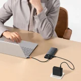 10 az 1-ben HDMI USB-A USB-C RJ45 SD TF HUB adapter - Szürke 10