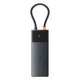 10 az 1-ben HDMI USB-A USB-C RJ45 SD TF HUB adapter - Szürke 2