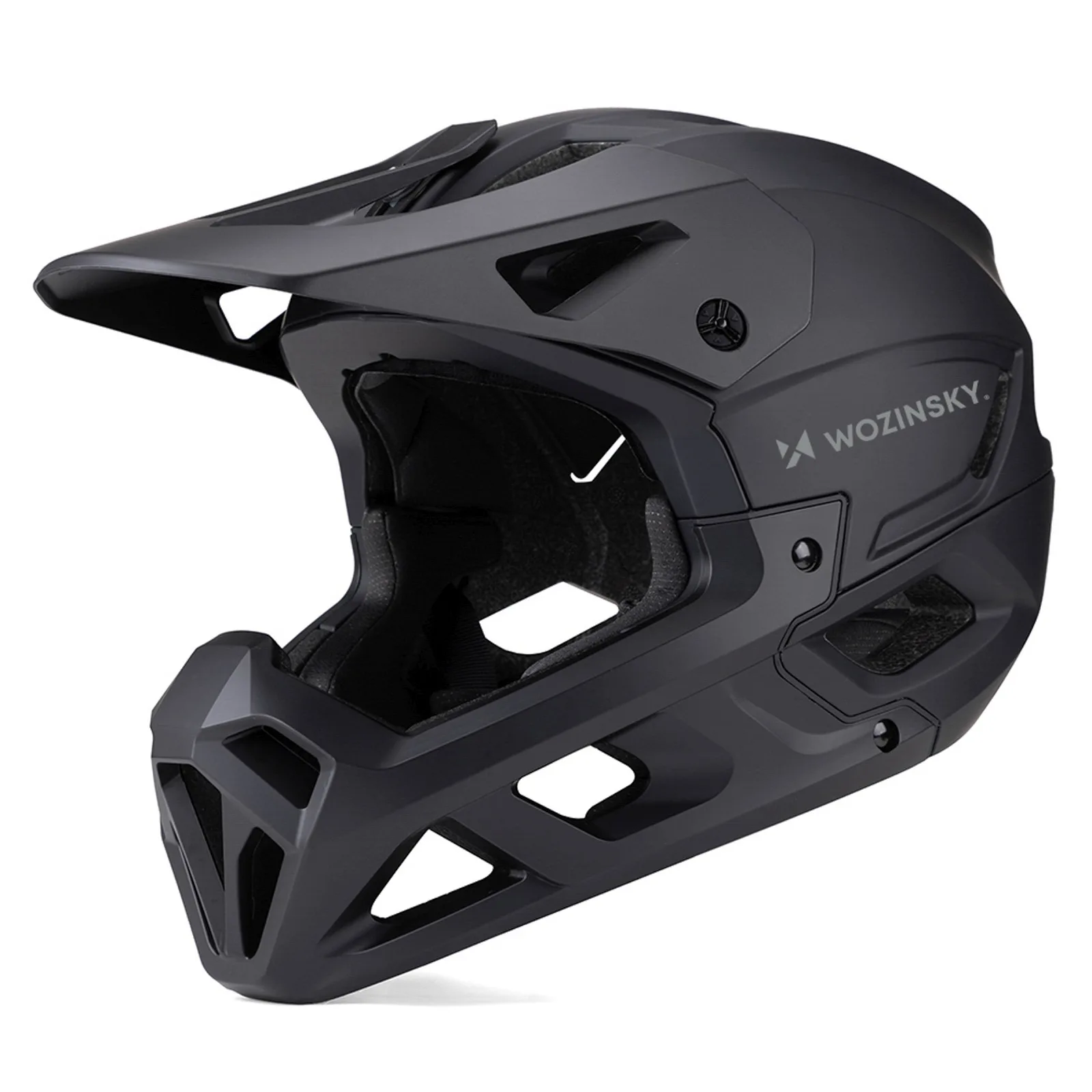 Cască de bicicletă integrală cu vizor detașabil, 57-62 cm - negru