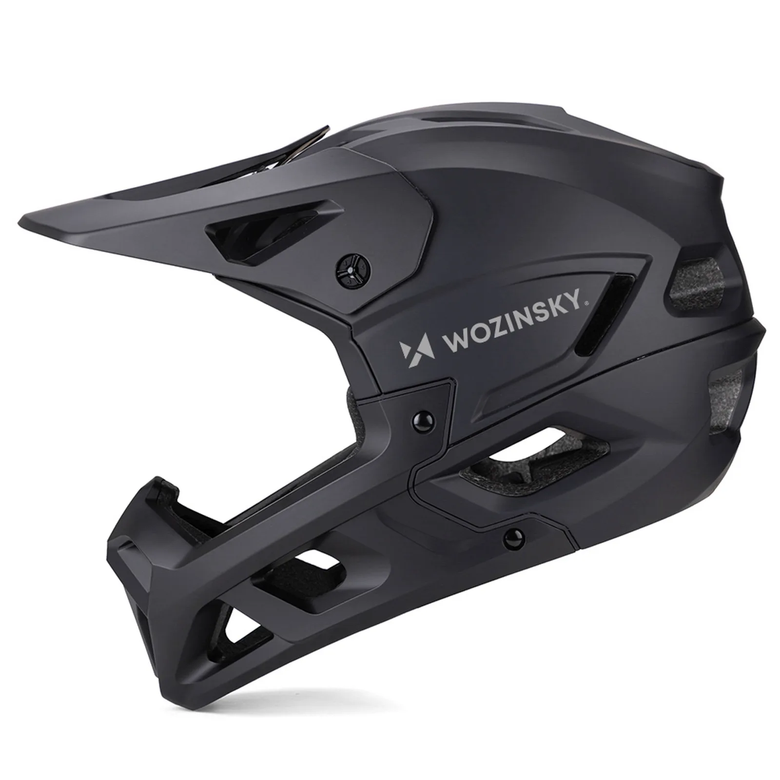 Cască de bicicletă integrală cu vizor detașabil, 57-62 cm - negru 2