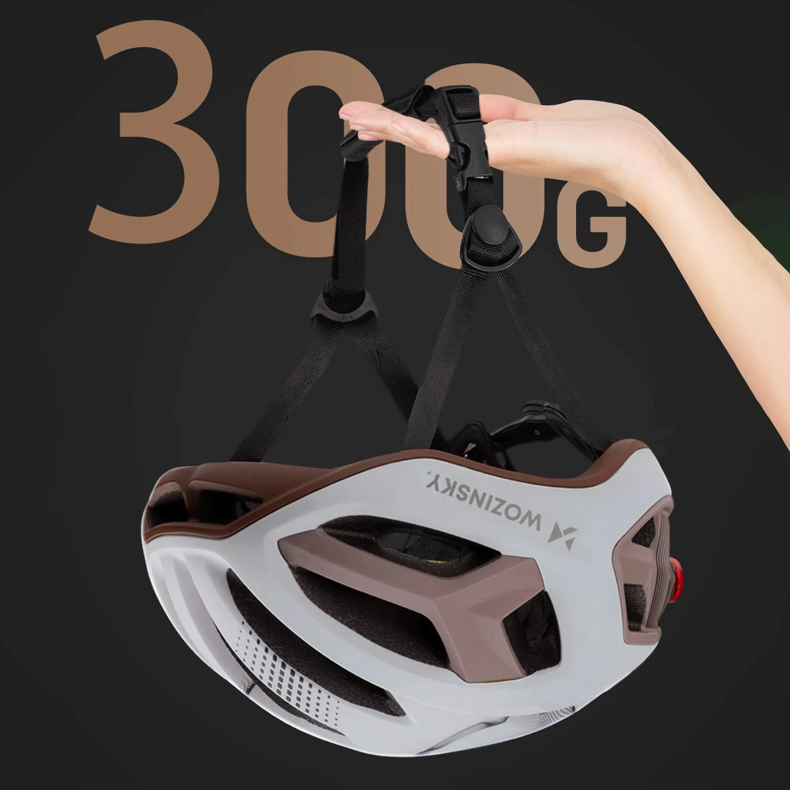 Ultralagana cestovna biciklistička kaciga 54-58 cm - taupe 6