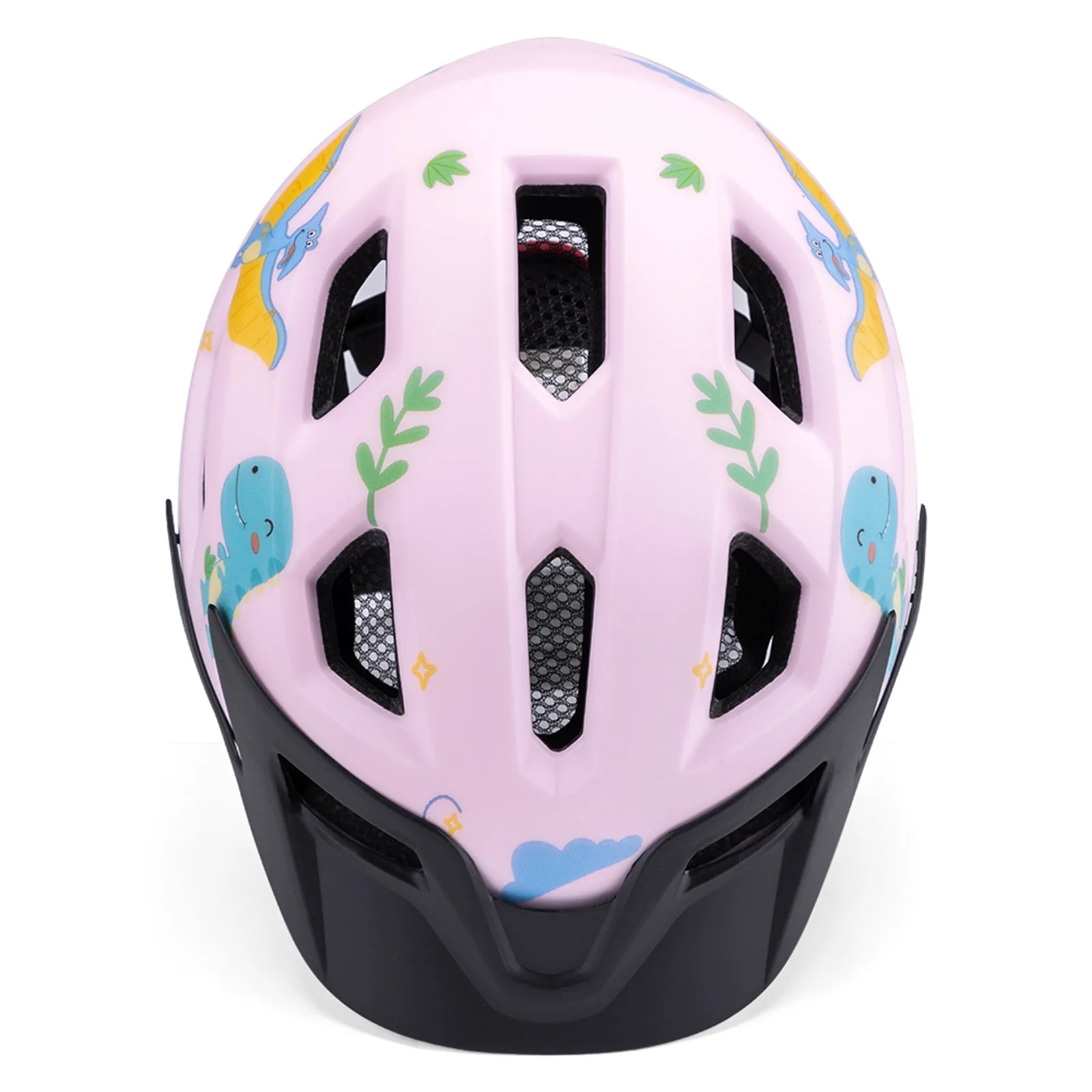 Cască de bicicletă MTB pentru copii cu vizor detașabil, 48-52 cm - roz 3