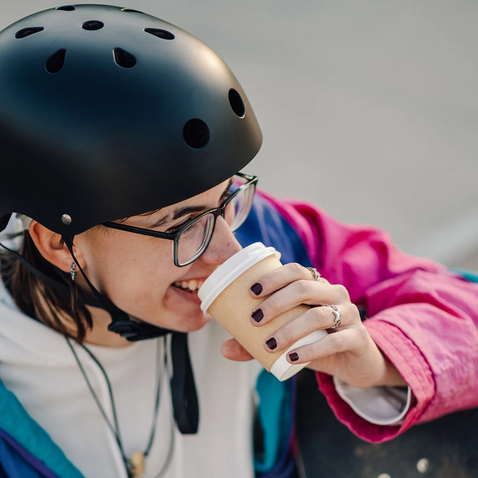 Cască ușoară pentru BMX și scuter, 54-58 cm - negru 8