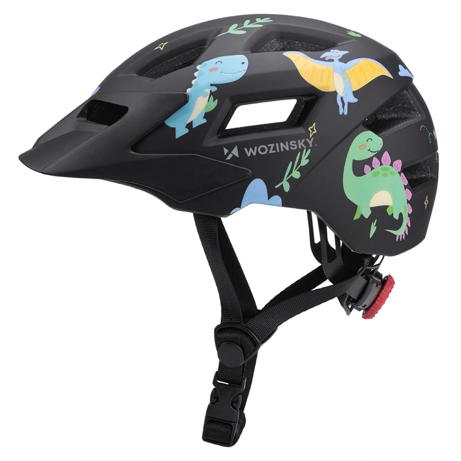 MTB-Kinderhelm mit abnehmbarem Visier, 52–56 cm – schwarz 2