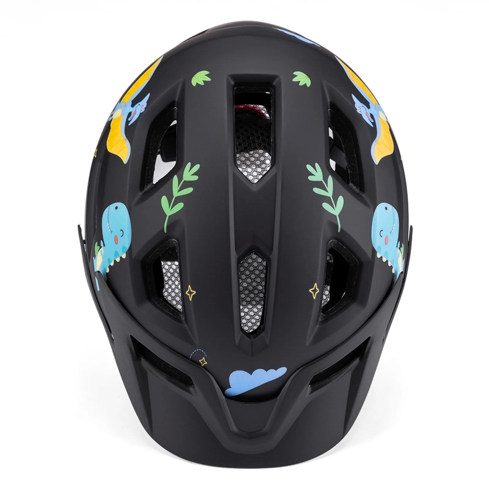 MTB-Kinderhelm mit abnehmbarem Visier, 52–56 cm – schwarz 3