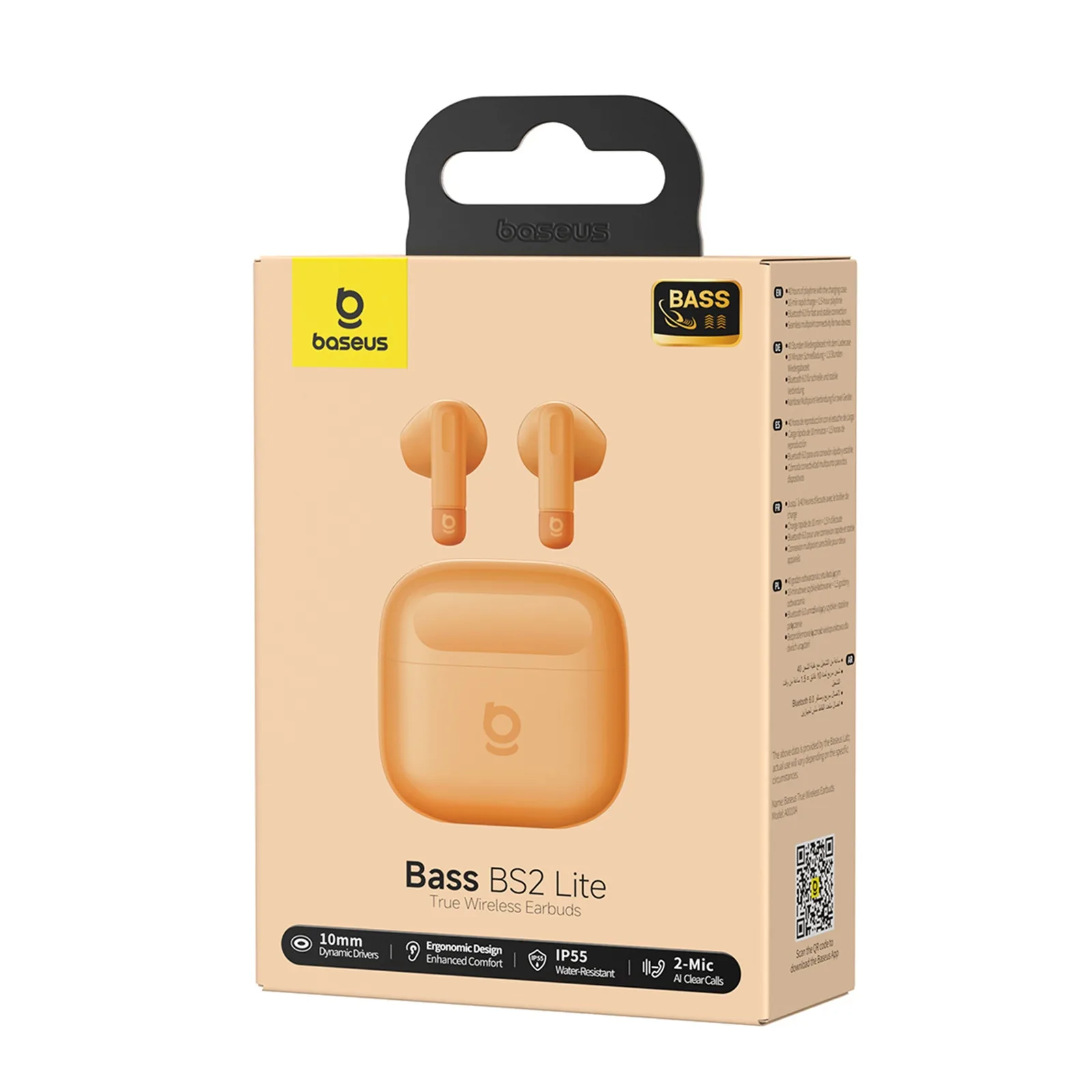 Bass BS2 Lite TWS bežične slušalice za uho - narančaste 5