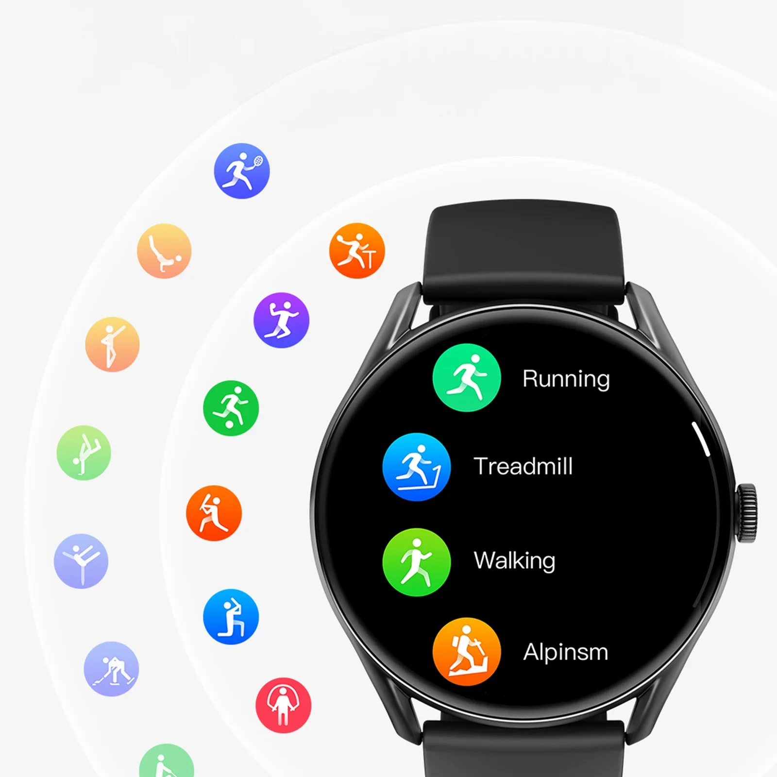 Smartwatch zegarek sportowy Watch GT AMOLED IPX8 280mAh - czarny 6