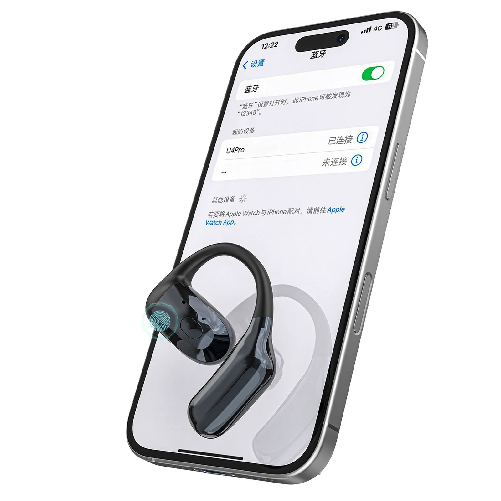 U4Pro Bluetooth-Universal-Hinter-dem-Ohr-Headset für beide Ohren – Schwarz 4