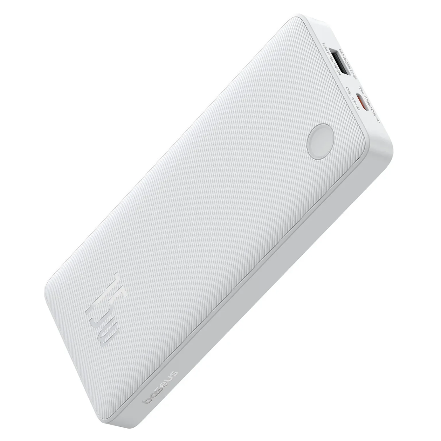 Airpow Lite 10000mAh 15W Power Bank with 30cm USB-A to USB-C Cable - White Airpow Lite 10000mAh 15W Power Bank with 30cm USB-A to USB-C Cable - White