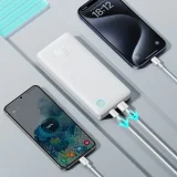 Airpow Lite 10000mAh 15W Power Bank with 30cm USB-A to USB-C Cable - White 8