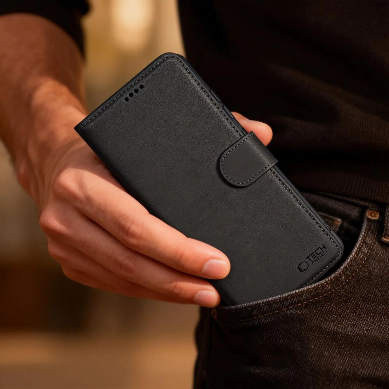 Verschließbare Hülle mit Ständer für Samsung Galaxy S26 Ultra Wallet – schwarz 5