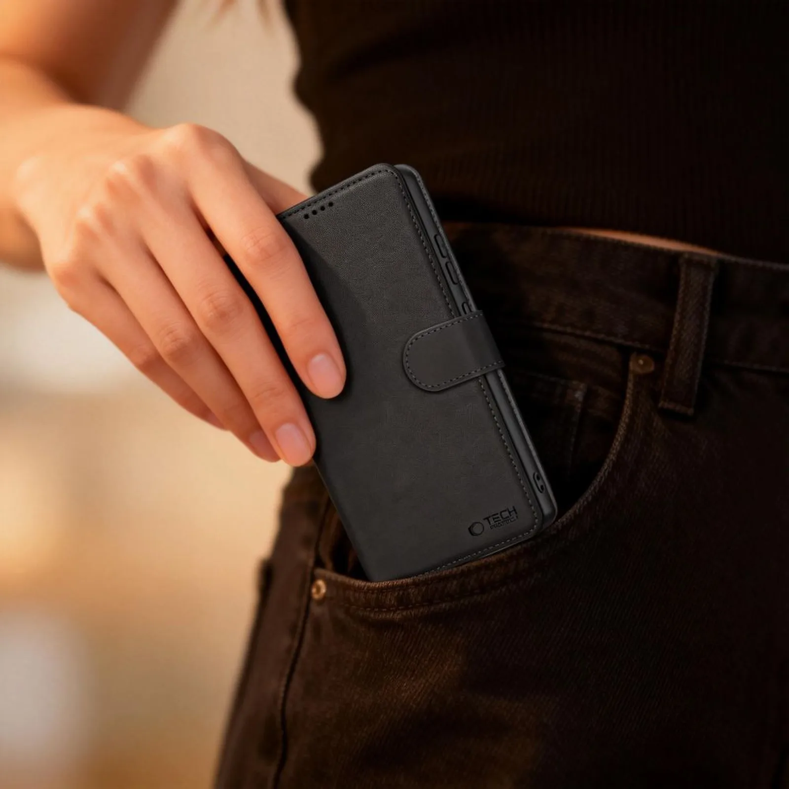 Verschließbare Hülle mit Ständer für Samsung Galaxy S26 Ultra Wallet – schwarz 6