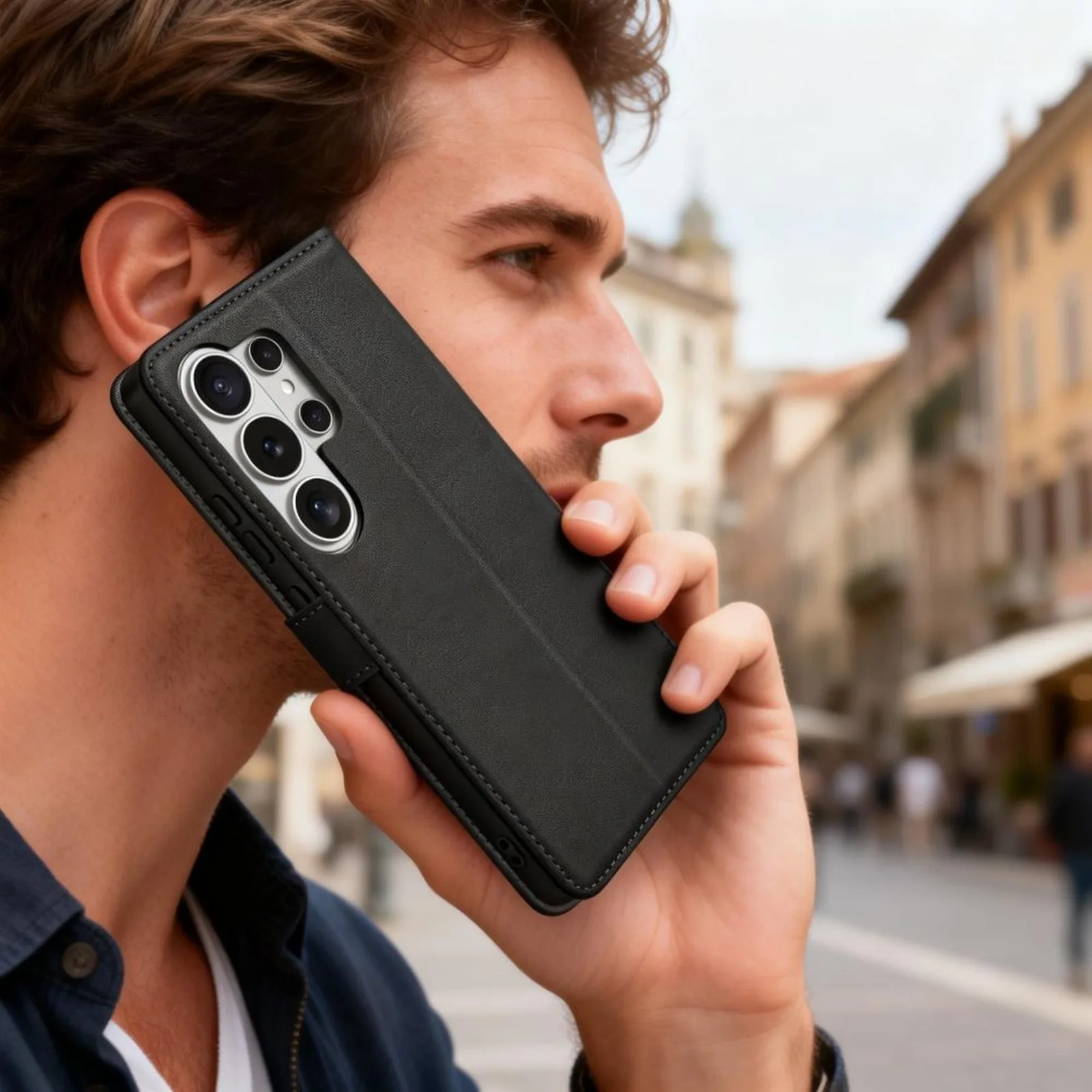 Verschließbare Hülle mit Ständer für Samsung Galaxy S26 Ultra Wallet – schwarz 8