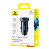 USB-C–USB-A 30 W-os autós töltő – fekete 8