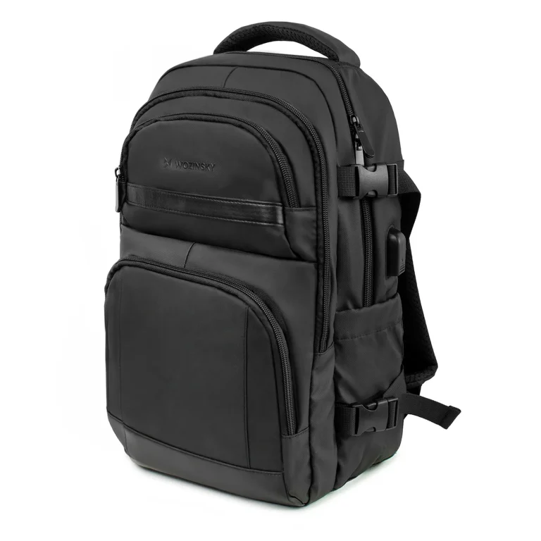 Repülőgépes utazási hátizsák laptop zsebbel, 20L, 40x20x25 cm - fekete