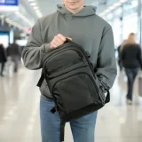 Rucsac de călătorie pentru avion cu buzunar pentru laptop, 20L, 40x20x25 cm - negru 7