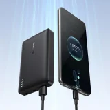 10000mAh 22.5W EnerFill FP21 Power Bank USB-A és USB-C porttal és USB-C kábellel - fekete színben 11