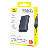 10000mAh 22.5W EnerFill FP21 Power Bank USB-A és USB-C porttal és USB-C kábellel - fekete színben 7