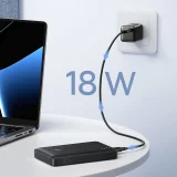 10000mAh 22.5W EnerFill FP21 Power Bank USB-A és USB-C porttal és USB-C kábellel - fekete színben 9