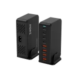 4x USB-A, 4x USB-C GaN QC3 240W asztali töltőállomás - fekete 3